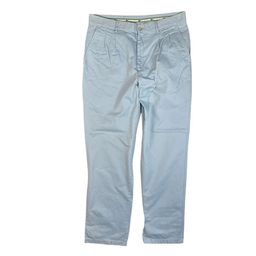 MJ178 Men’s Lacoste Alligator Brand Designer Straight Leg Chino Pants 32x32